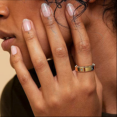 Calming Spinner Anxiety Ring - fidget ring detail