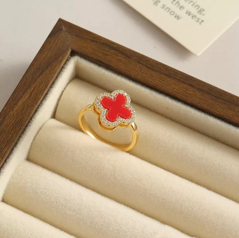Golden Stillness Anxiety Ring - gold spinner ring for calm