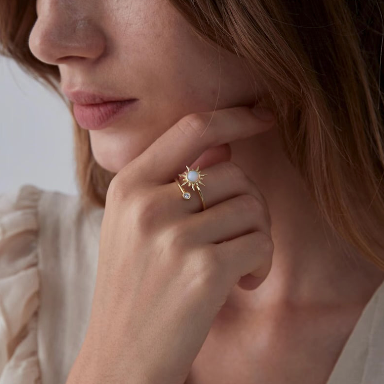 Ray of Grace Anxiety Ring - spinner ring detail