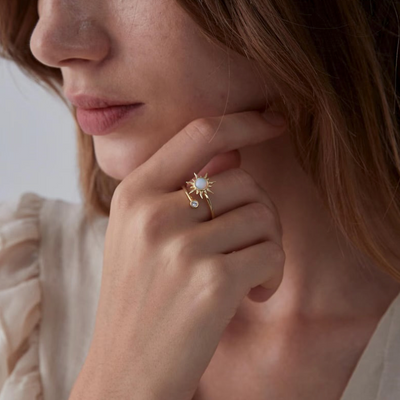 Ray of Grace Anxiety Ring - spinner ring detail