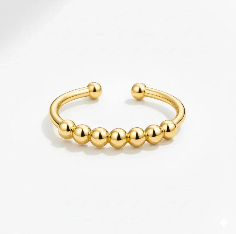 Serenity Beads Anxiety Ring - worn on hand