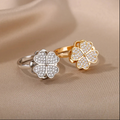 Four Hearts Elegance Anxiety Ring - worn on hand